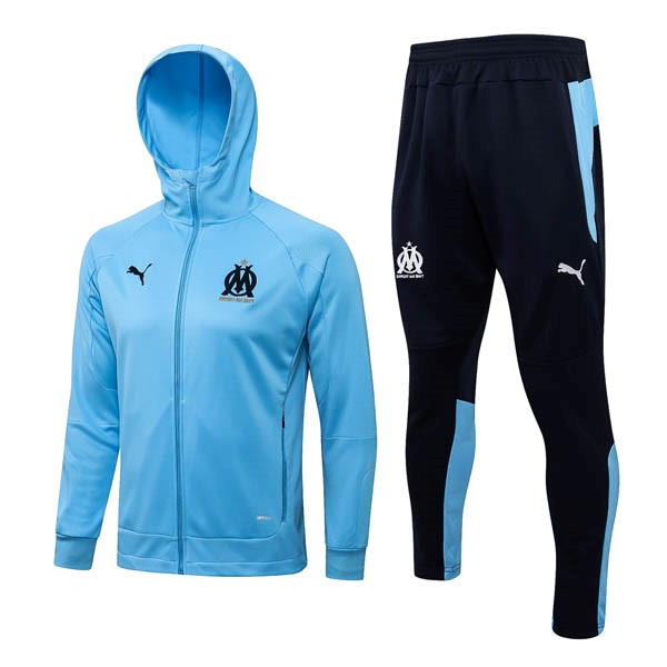 Hoodies Komplett Set Marseille 2022-23 Blau